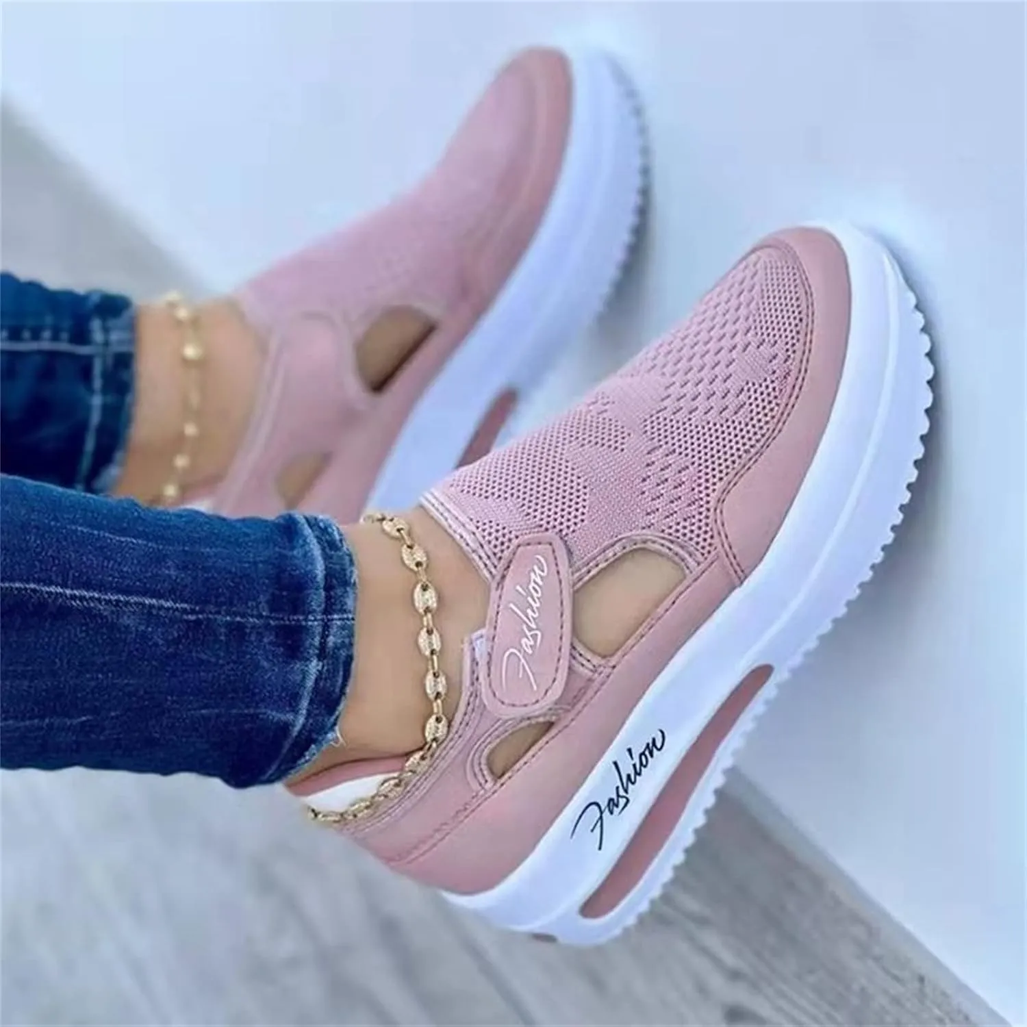 Ladmiple Sneakers For Women Walking Shoes Wide Width Slip on Glitter Shoes Fashion Sparkly Dressy Summer Flats Loafers