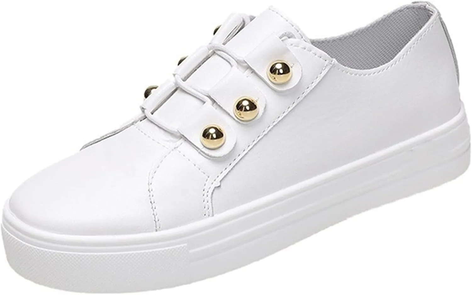 Lausiuoe Shoes For Women Sneakers Trendy Fashion Slip On Canvas Loafers Casual Lightweight Comfort Flat Walking Shoes