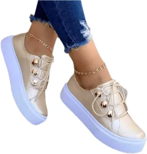 Lausiuoe Sneakers For Women Walking Shoes Wide Width Leather Shoes Low Cut Casual Fashion Comfort Slip On Flat Loafers