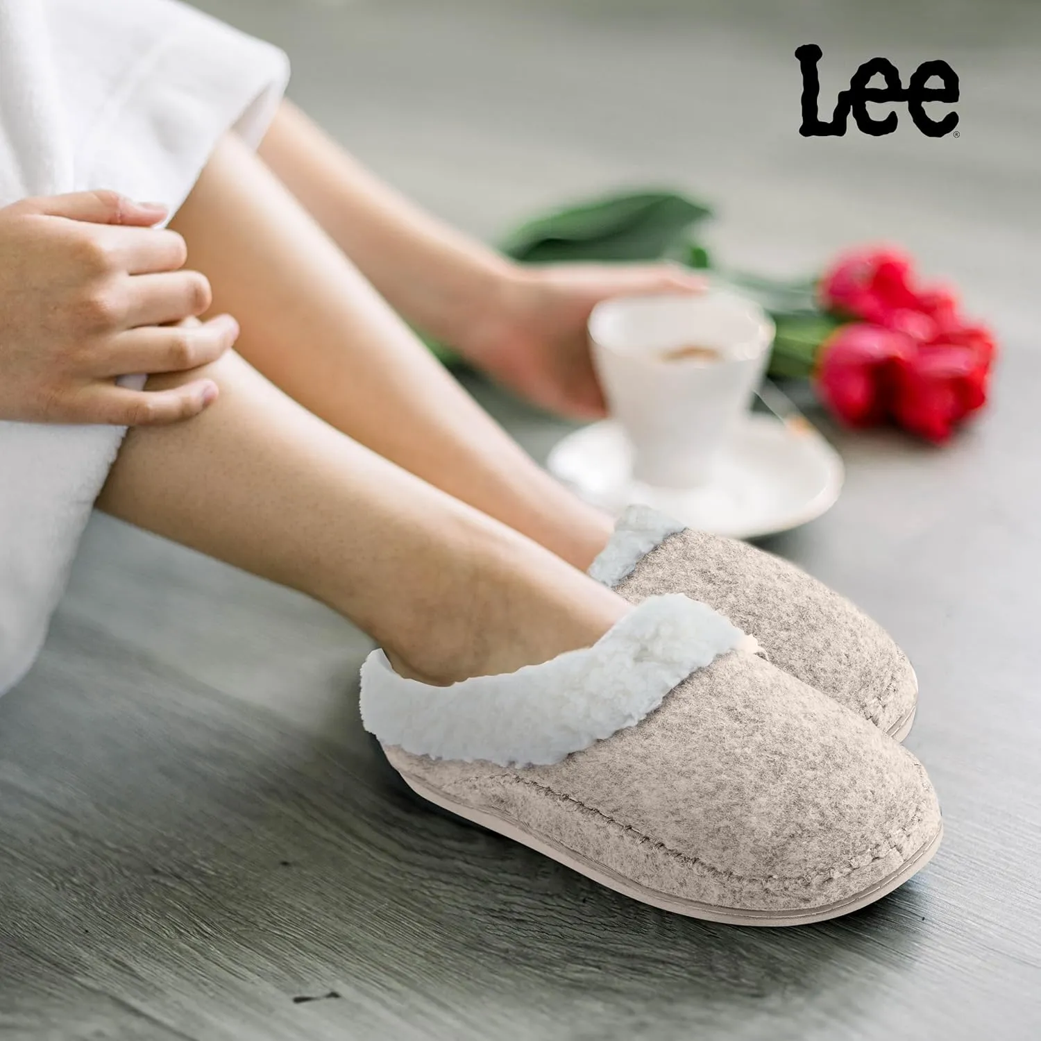 Lee Womens Slippers Gifts for Women Cozy House Slippers for women moccasins Fur Sherpa Indoor Outdoor