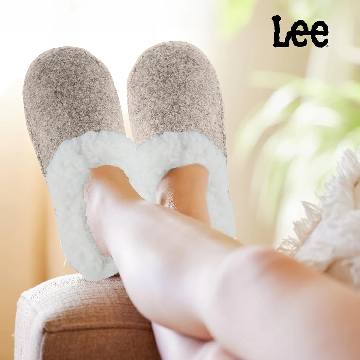 Lee Womens Slippers Gifts for Women Cozy House Slippers for women moccasins Fur Sherpa Indoor Outdoor