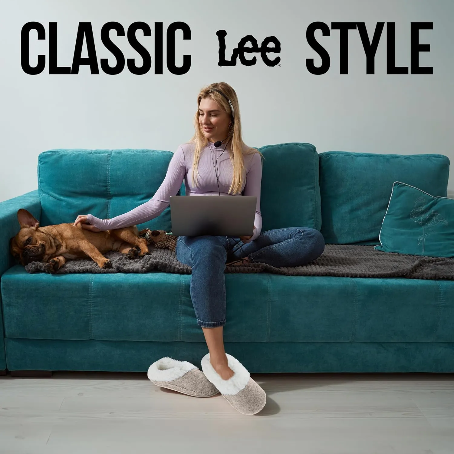 Lee Womens Slippers Gifts for Women Cozy House Slippers for women moccasins Fur Sherpa Indoor Outdoor