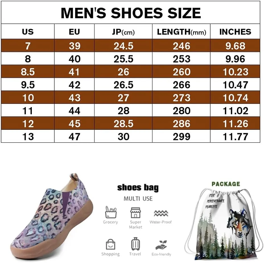 Men's Art Painted Slip Ons Loafers Comfortable Flats Sneakers Travel Casual Walking Shoes