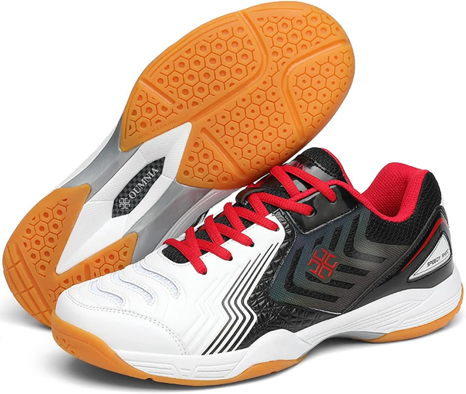 Men's Badminton Shoes Anti-Slip Comfort Indoor Court Trainers Racketball Squash Volleyball Sneakers for Training Adults Pickleball