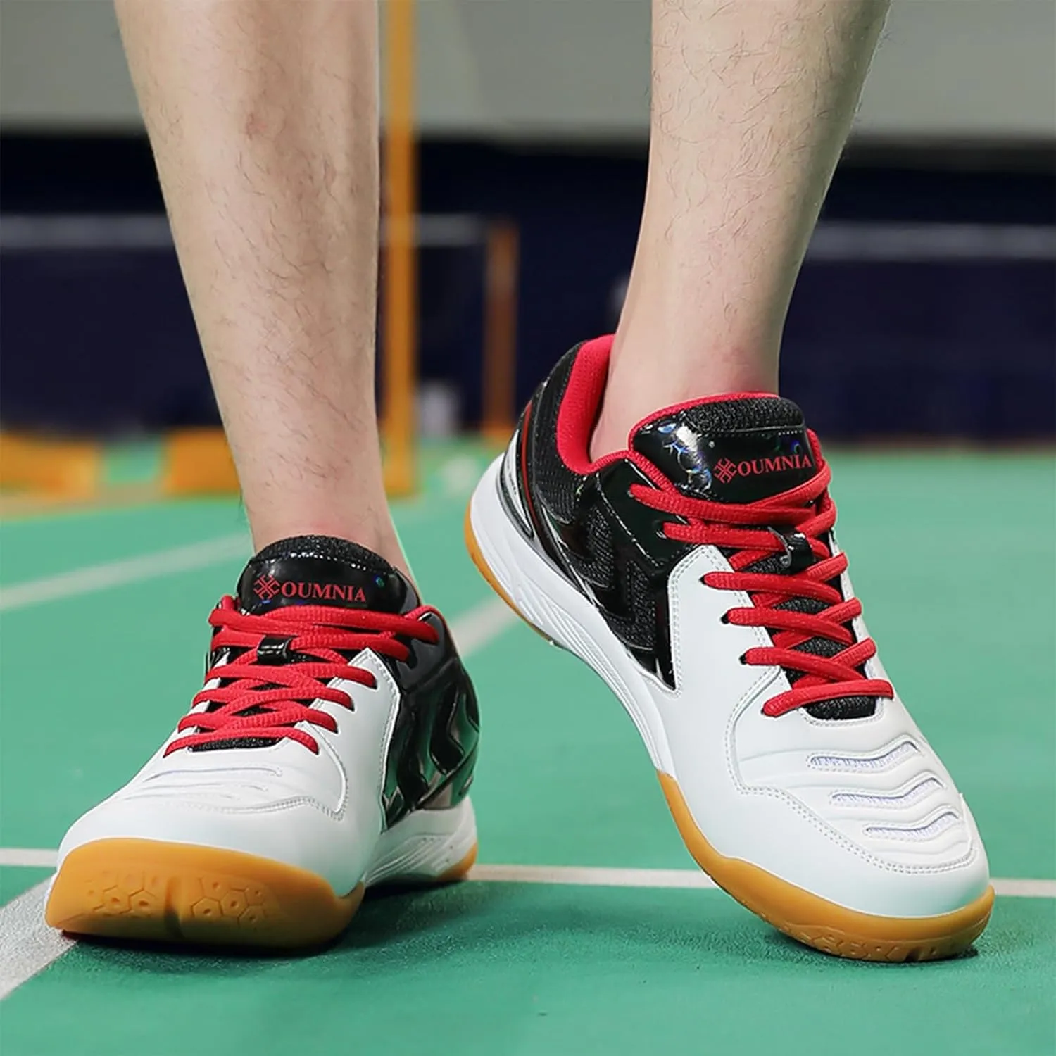 Men's Badminton Shoes Anti-Slip Comfort Indoor Court Trainers Racketball Squash Volleyball Sneakers for Training Adults Pickleball