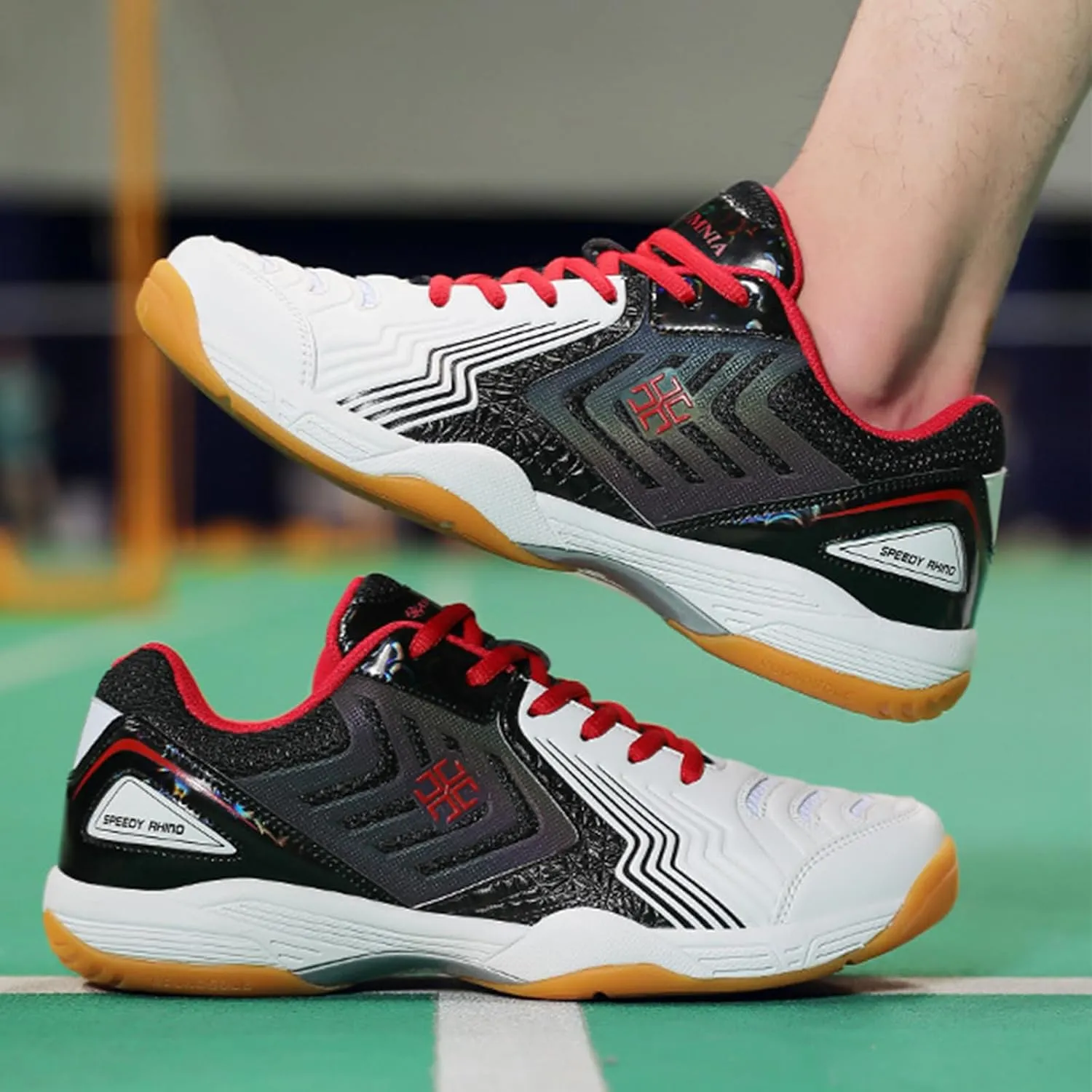 Men's Badminton Shoes Anti-Slip Comfort Indoor Court Trainers Racketball Squash Volleyball Sneakers for Training Adults Pickleball