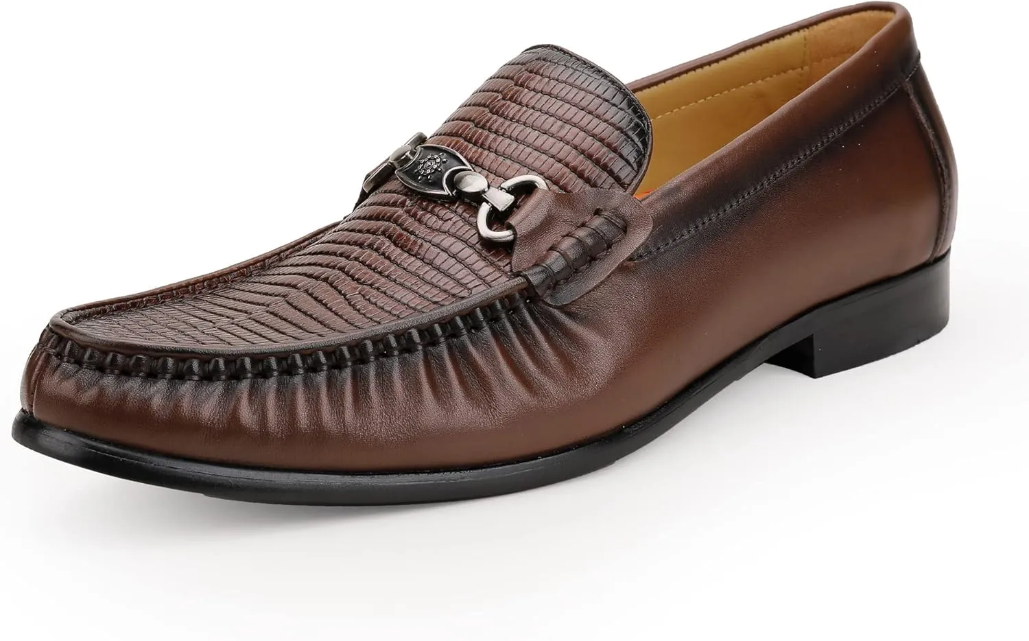 Mens Black Dress Shoes Featuring Hand Finishes, Classic Loafers Leather Slip-on Penny Party Wedding Shoes for Men