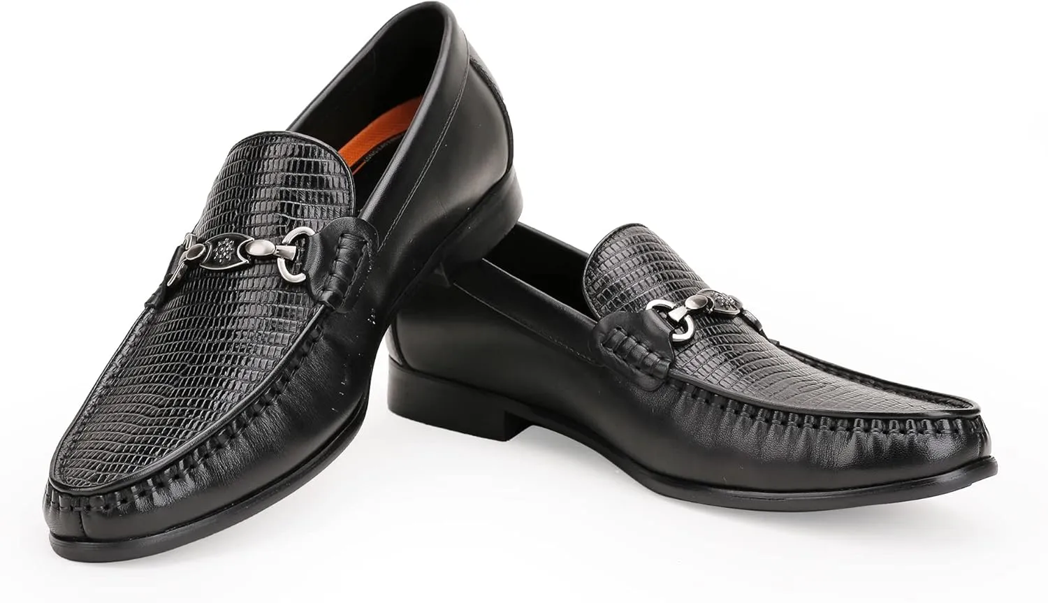 Mens Black Dress Shoes Featuring Hand Finishes, Classic Loafers Leather Slip-on Penny Party Wedding Shoes for Men