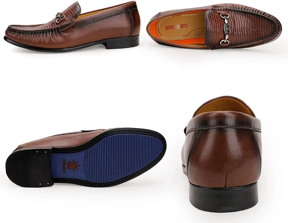 Mens Black Dress Shoes Featuring Hand Finishes, Classic Loafers Leather Slip-on Penny Party Wedding Shoes for Men