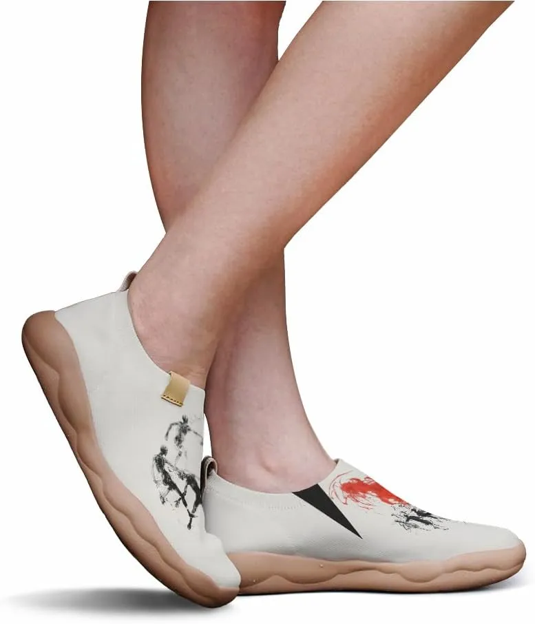 Men's Casual Knit Shoes Art Painted Slip Ons Loafers Lightweight Flats Travel Sneakers