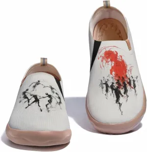 Men's Casual Knit Shoes Art Painted Slip Ons Loafers Lightweight Flats Travel Sneakers
