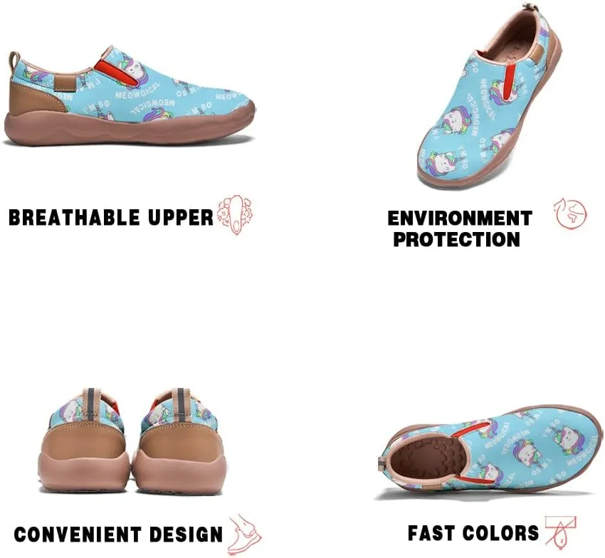 Men's Casual Shoes Art Painted Leather Slip Ons Loafers Lightweight Comfortable Walking Travel Sneaker