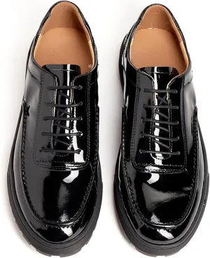Mens Casual Shoes Derby Shoes Patent Leather Suit Shoes Prom Wedding Business Formal Oxfords Shoes Comfortable Fashion Tuxedo Shoes for Men