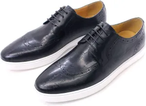 Mens Casual Shoes Flat Shoes Genunie Leather Wingtip Brogues Dress Derby Modern Shoes Men's Fashion Prom Wedding Business Oxfords Comfortable Tuxedo Shoes for Men