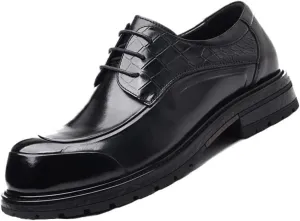 Mens Derby Shoes Slip-ons Comfortable Tuxedo Shoes Formal Derby Shoes Walking(Black,6.5)