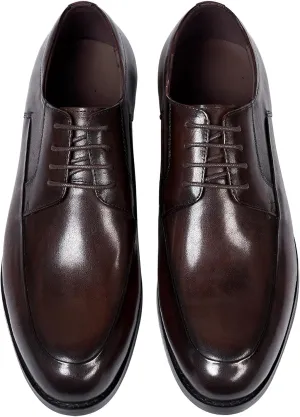 Mens Dress Shoes Formal Derby Shoes Genunie Leather Whole Cut Suit Shoes Men's Fashion Prom Wedding Business Causal Oxfords Comfortable Tuxedo Shoes for Men