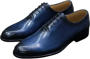 Mens Dress Shoes Formal Oxfords Suit Shoes Genunie Leather Whole Cut Oxfords Fashion Prom Wedding Business Causal Derby Comfortable Tuxedo Shoes for Men