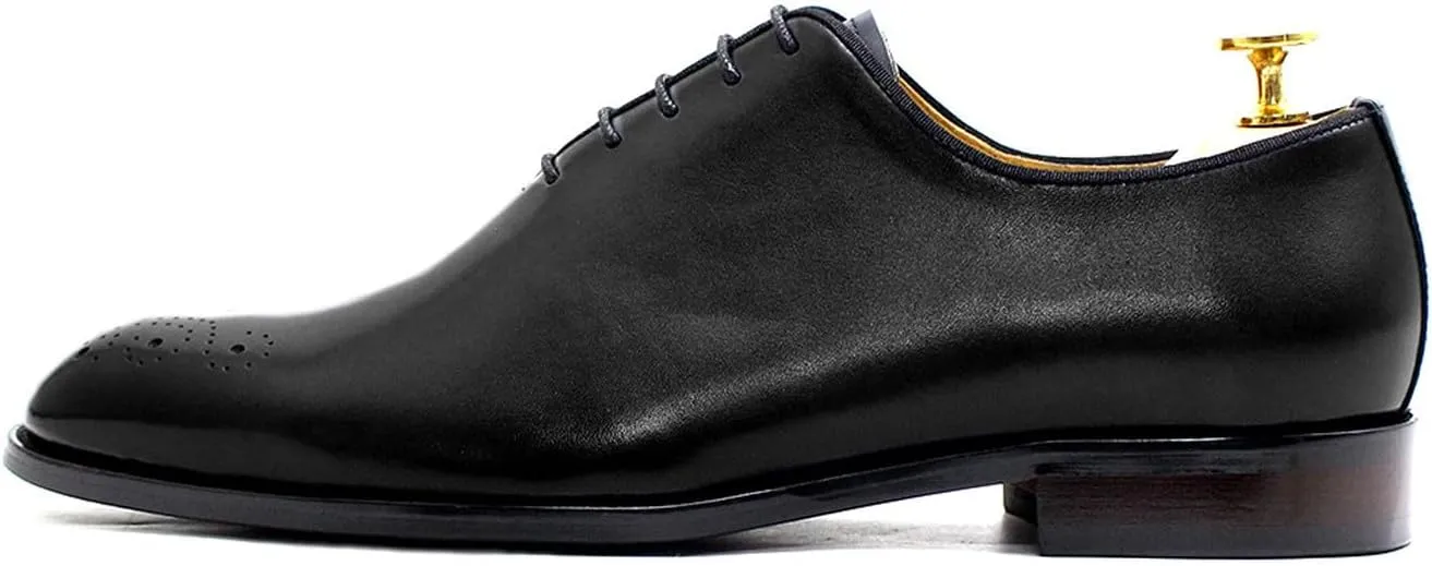 Mens Dress Shoes Formal Oxfords Suit Shoes Genunie Leather Whole Cut Oxfords Fashion Prom Wedding Business Causal Derby Comfortable Tuxedo Shoes for Men