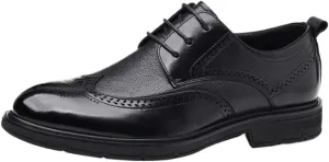 Mens Dress Shoes Lace-up Luxury Leather Brogue Mens Flats Shoes Casual British Style Men's Oxfords Dress Shoes for Man