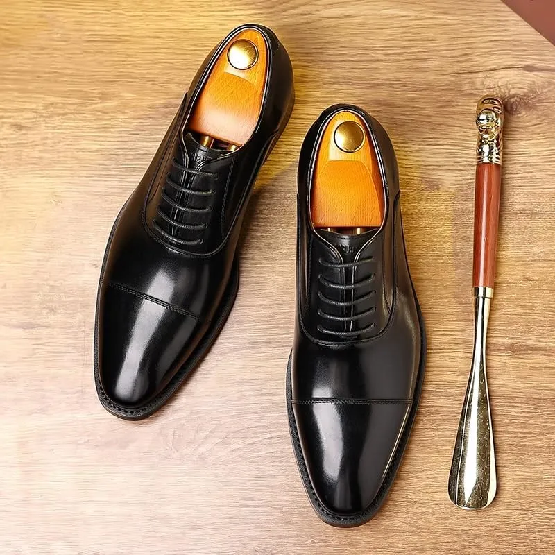 Mens Dress Shoes Slip-ons Orthopedic Shoes Trends Polishing Leather Lace-up Oxfords