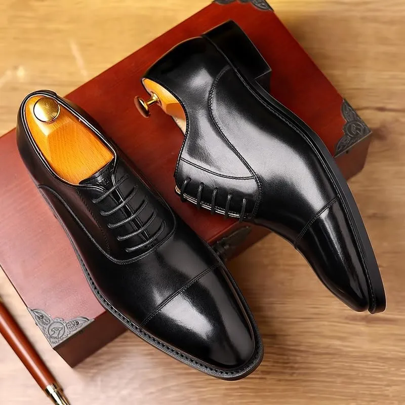 Mens Dress Shoes Slip-ons Orthopedic Shoes Trends Polishing Leather Lace-up Oxfords