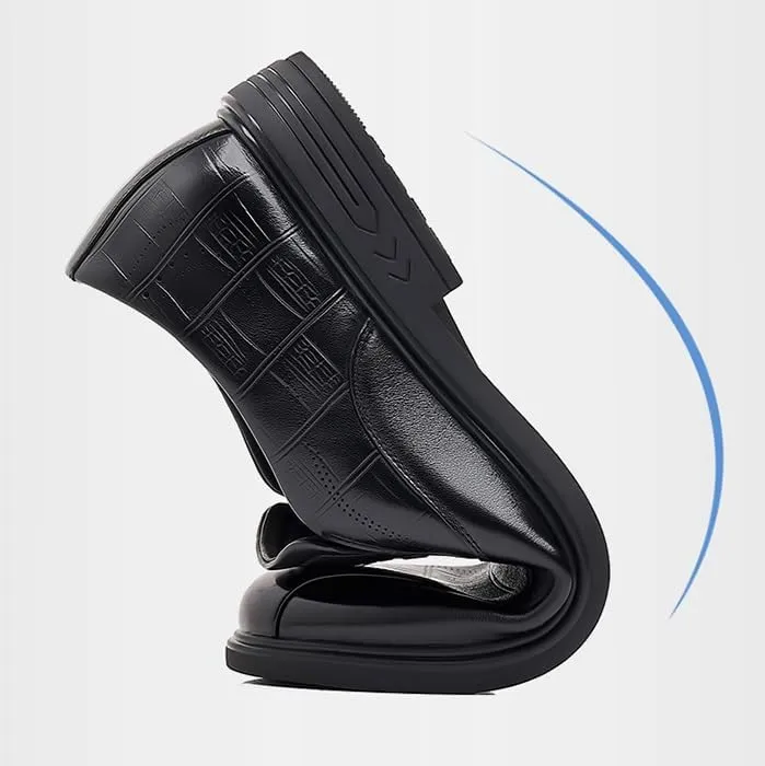 Men's Genuine Leather Slip-Ons Loafers Modern Casual Business Wedding Dress Oxfords Shoes