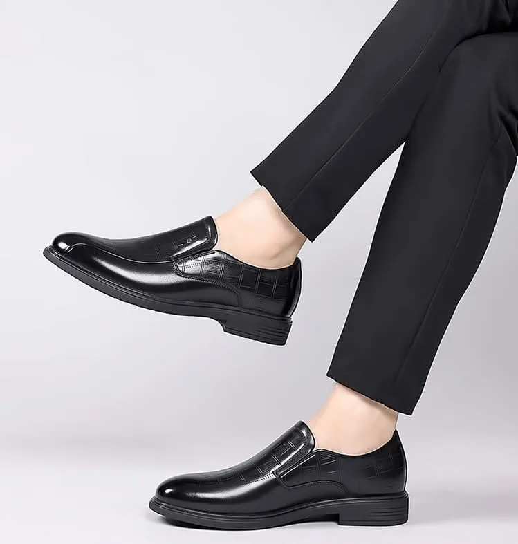 Men's Genuine Leather Slip-Ons Loafers Modern Casual Business Wedding Dress Oxfords Shoes