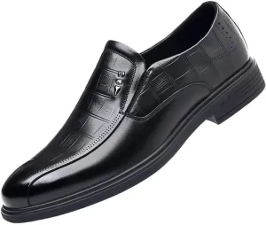 Men's Genuine Leather Slip-Ons Loafers Modern Casual Business Wedding Dress Oxfords Shoes