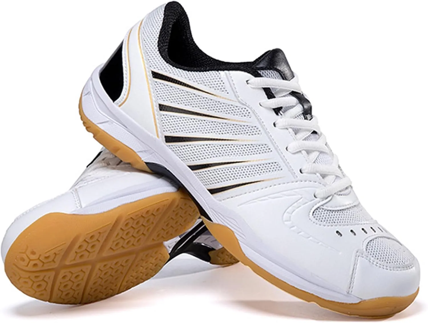 Men's Indoor Court Shoes Pickleball Badminton Sneakers Breathable for Training - Adults Support Sneakers