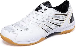 Men's Indoor Court Shoes Pickleball Badminton Sneakers Breathable for Training - Adults Support Sneakers