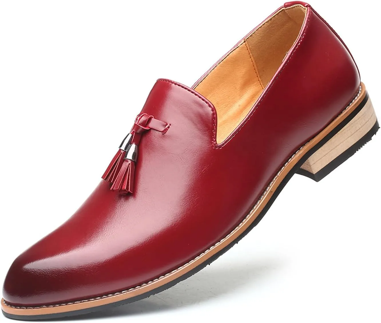 Men's Loafers Oxford Shoes Comfortable Slip-On Driving Flats Formal Business Dress Shoes with Tassel