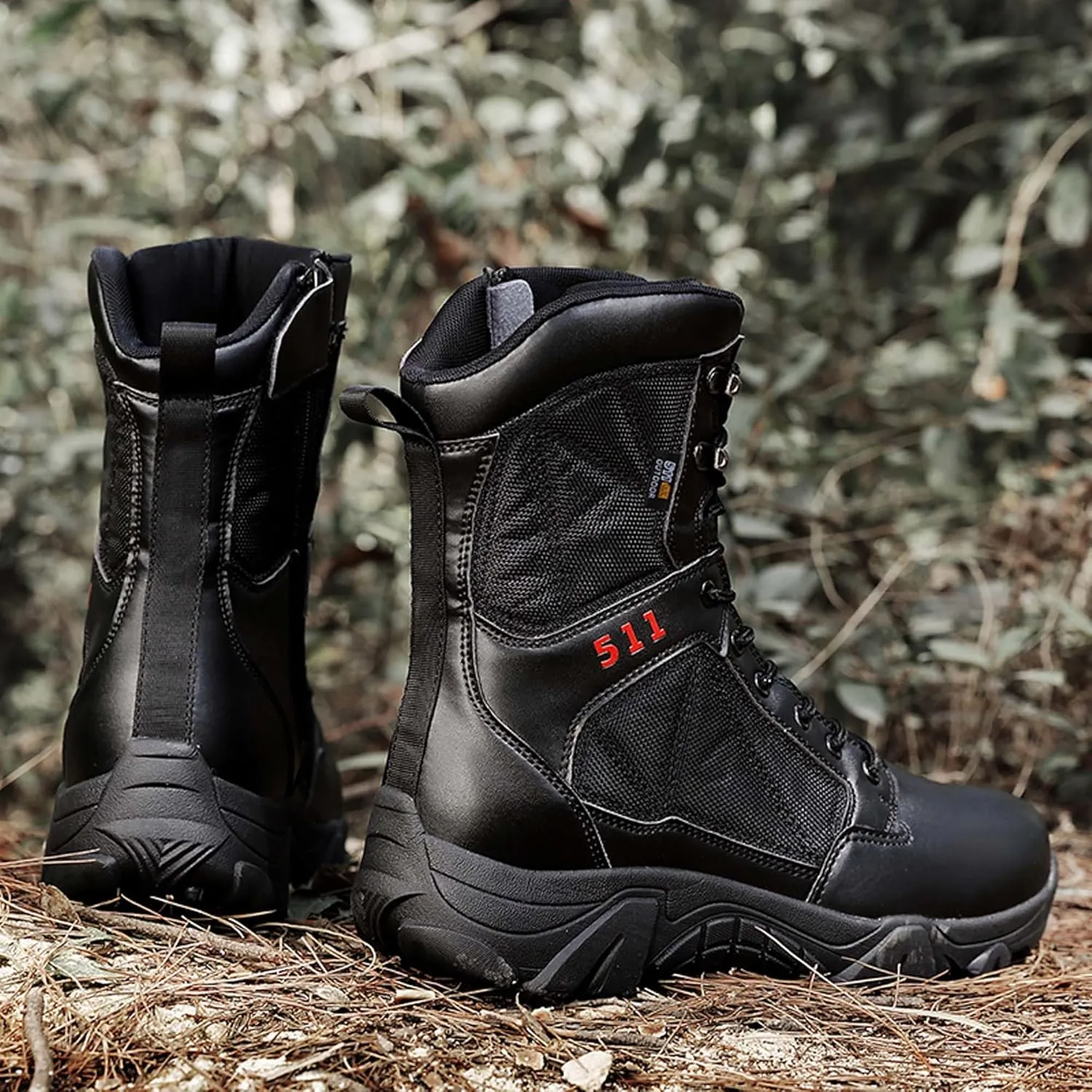 Mens Military Boots Tactical Work Boots Outdoor Hiking Motorcycle Combat Boots For Men Hunting Jungle Hiking Work Boots