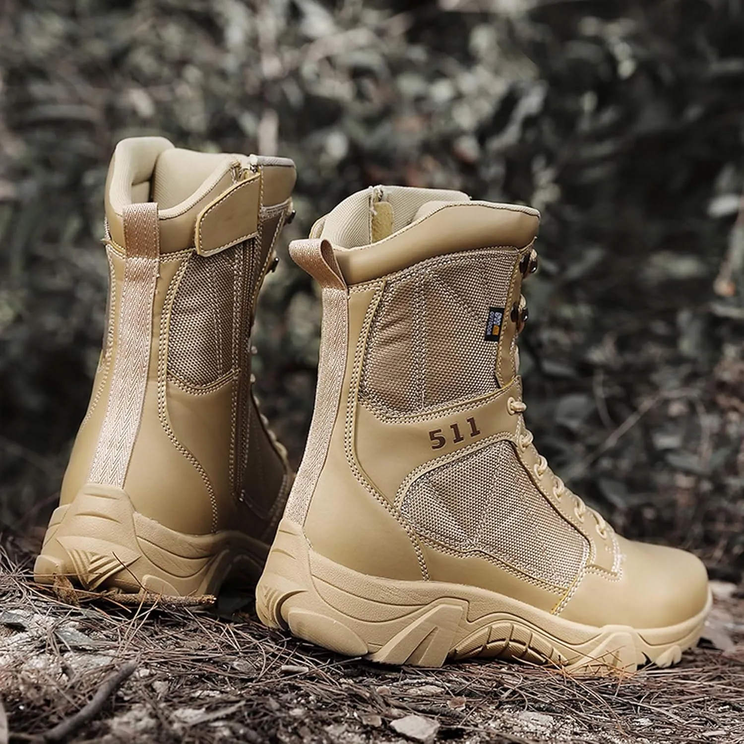 Mens Military Boots Tactical Work Boots Outdoor Hiking Motorcycle Combat Boots For Men Hunting Jungle Hiking Work Boots