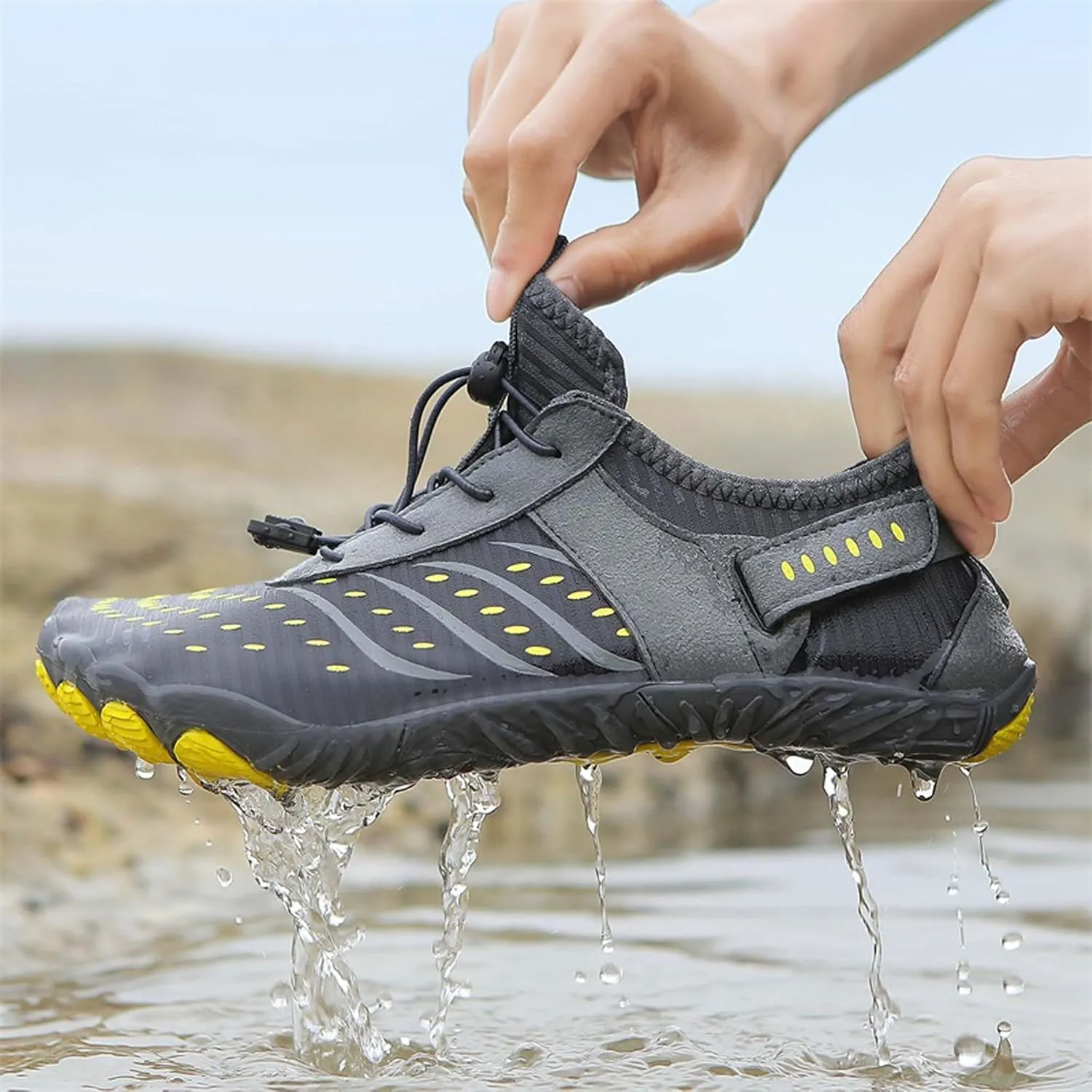 Men's Non-Slip Hiking Shoes Women's Comfortable Barefoot Shoes Waterproof Breathable Hiking Boots Teenagers Outdoor Barefoot Hiking Shoes Fashion Sneakers
