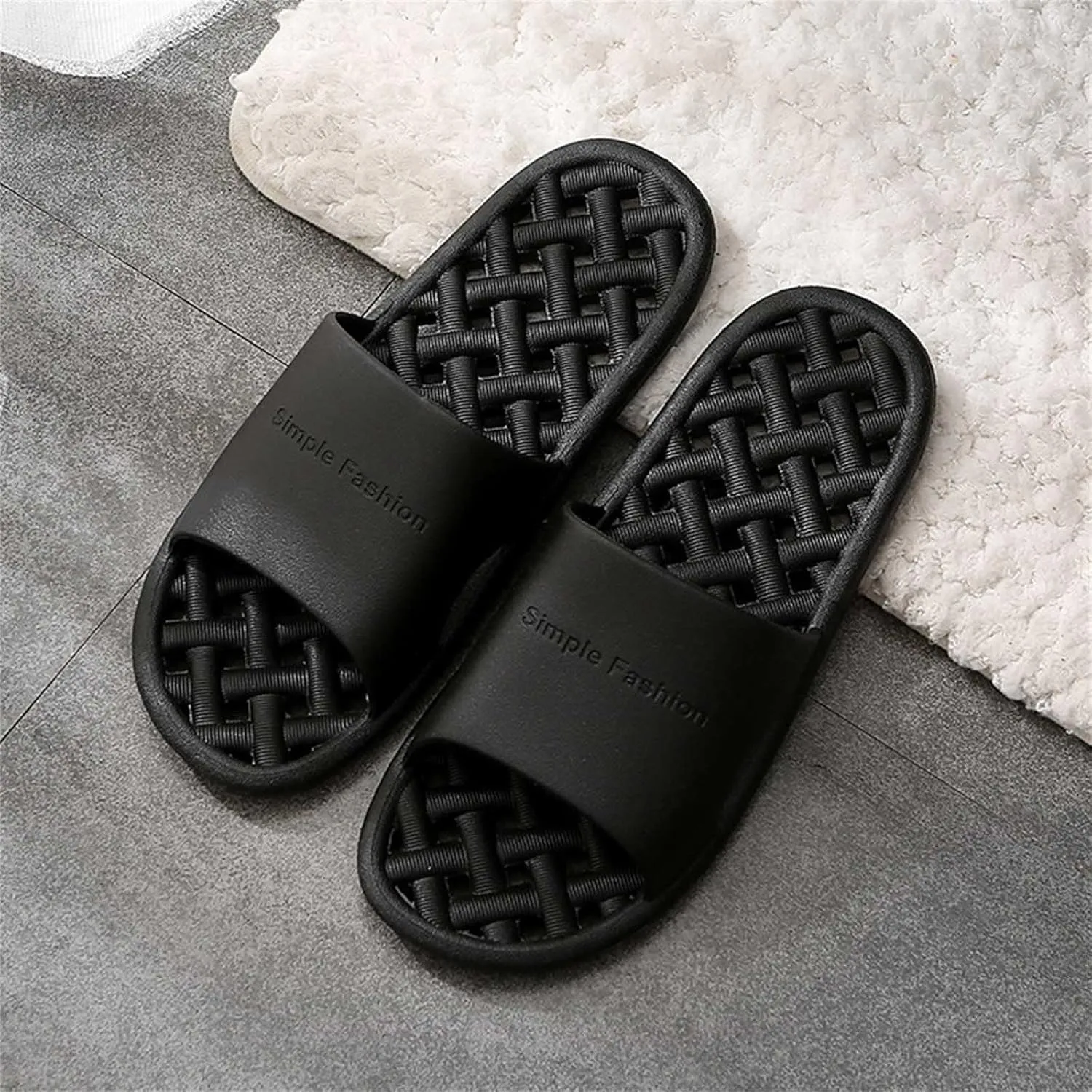Mens Slides Shower Shoes Women Mens Shower Shoes Slides for Women Public Drainage Hole Indoor Slippers