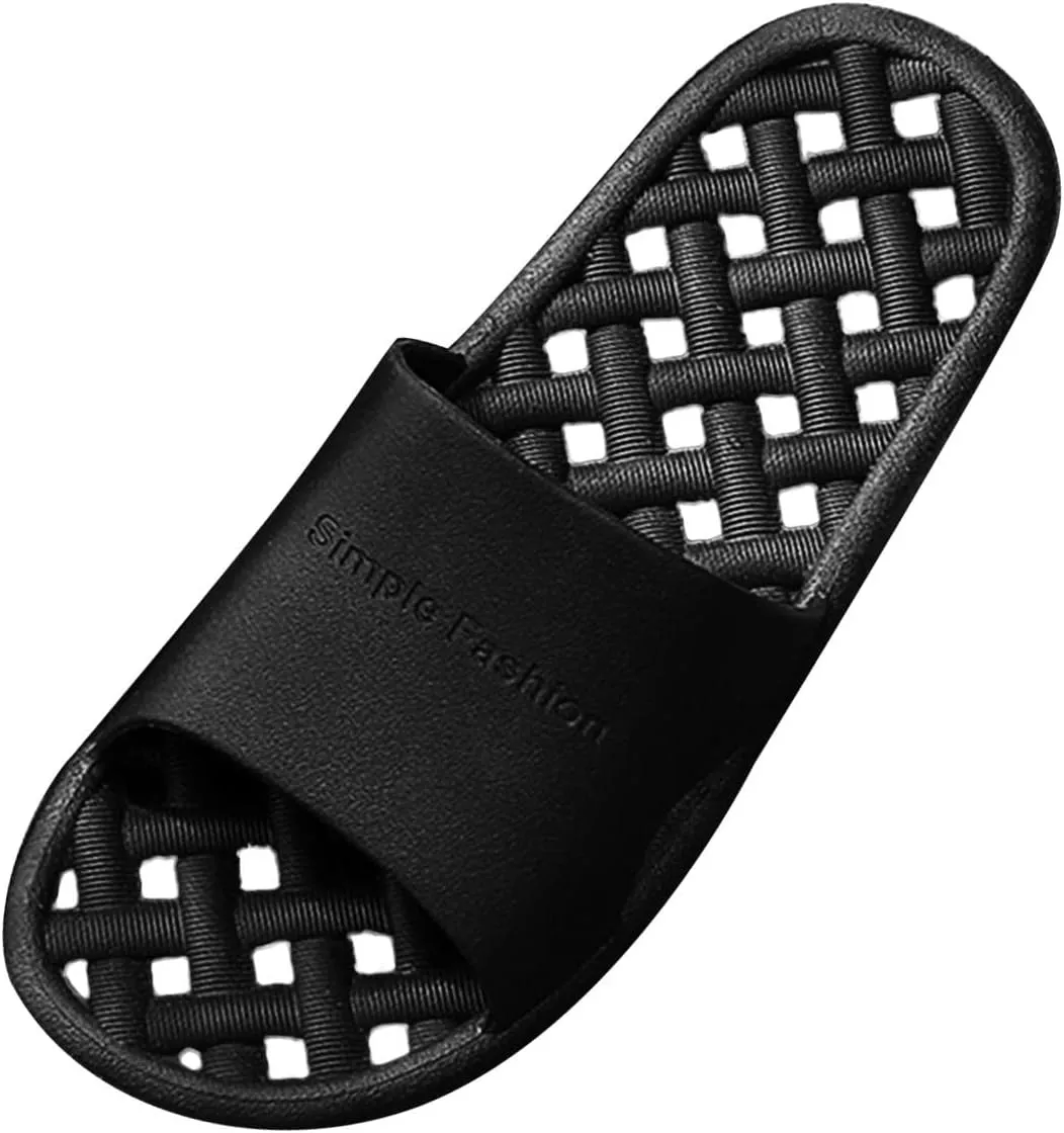 Mens Slides Shower Shoes Women Mens Shower Shoes Slides for Women Public Drainage Hole Indoor Slippers