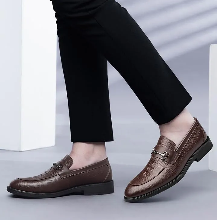 Men's Slip-Ons Loafers Mens Formal Business Casual Patent Leather Dress Shoes