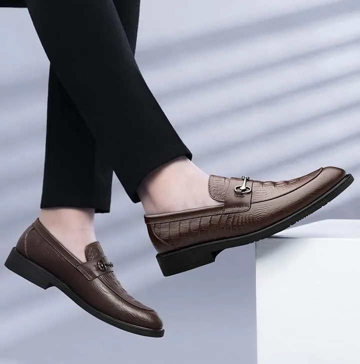 Men's Slip-Ons Loafers Mens Formal Business Casual Patent Leather Dress Shoes