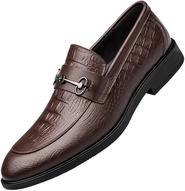 Men's Slip-Ons Loafers Mens Formal Business Casual Patent Leather Dress Shoes