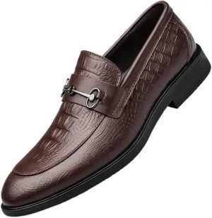 Men's Slip-Ons Loafers Mens Formal Business Casual Patent Leather Dress Shoes