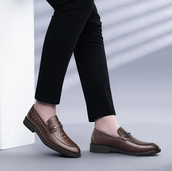 Men's Slip-Ons Loafers Mens Formal Business Casual Patent Leather Dress Shoes