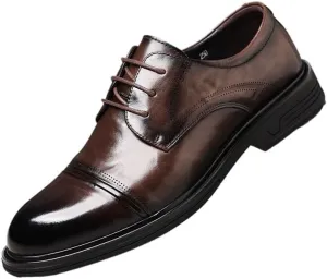 Men's Tuxedo Dress Shoes Business Wingtip Casual Walking Shoes Brogue Shoes Business Walking Shoes Oxfords(Brown,10)