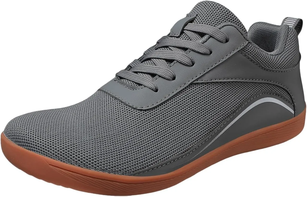 Mens Walking Shoes Wide Toe Workout Shoes Breathable Running Sneakers Lightweight Anti-Slip Training Shoes