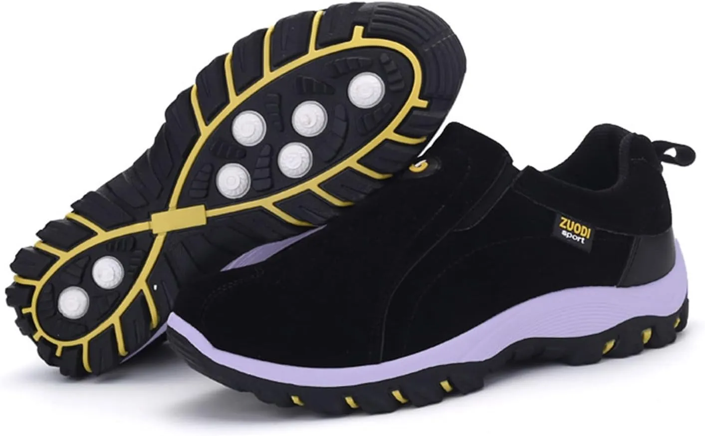 Men's Wide Hiking Shoes Slip on Loafers Trekking Trails Sneakers Waterproof Walking Shoes with Arch Support