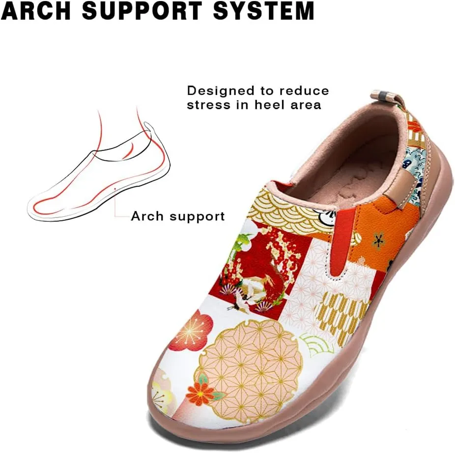 Onehorse Women's Loafers Painted Travel Shoes - Comfortable Slip Ons Walking Lightweight Casual Fashion Sneakers