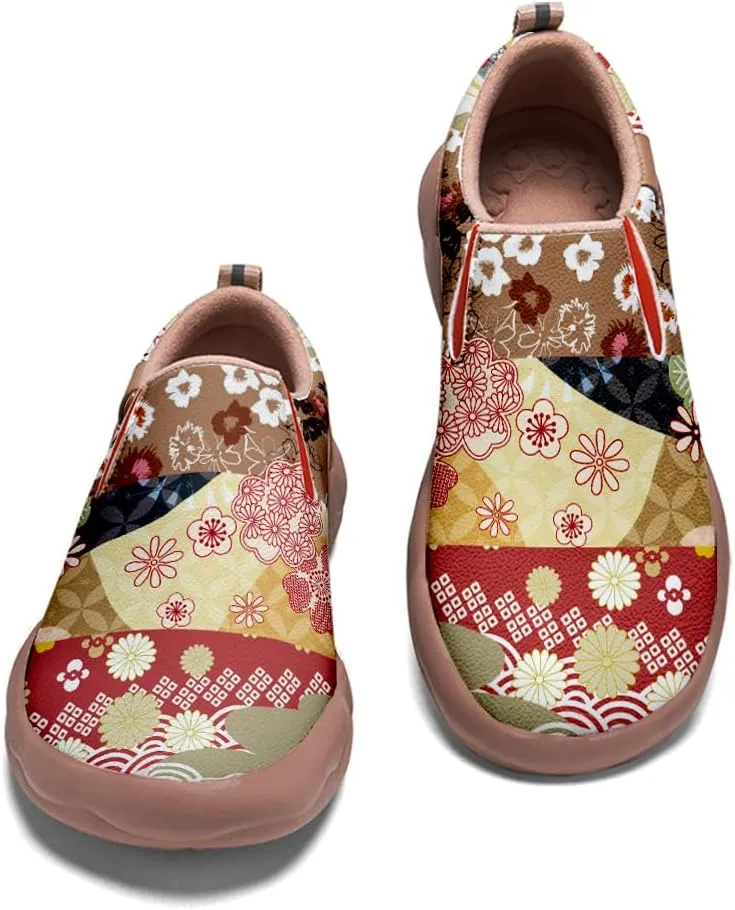 Onehorse Women's Loafers Painted Travel Shoes - Comfortable Slip Ons Walking Lightweight Casual Fashion Sneakers
