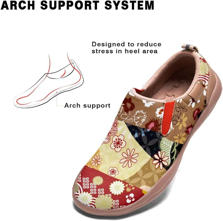 Onehorse Women's Loafers Painted Travel Shoes - Comfortable Slip Ons Walking Lightweight Casual Fashion Sneakers