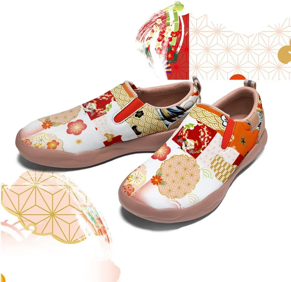 Onehorse Women's Loafers Painted Travel Shoes - Comfortable Slip Ons Walking Lightweight Casual Fashion Sneakers