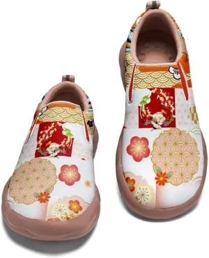 Onehorse Women's Loafers Painted Travel Shoes - Comfortable Slip Ons Walking Lightweight Casual Fashion Sneakers