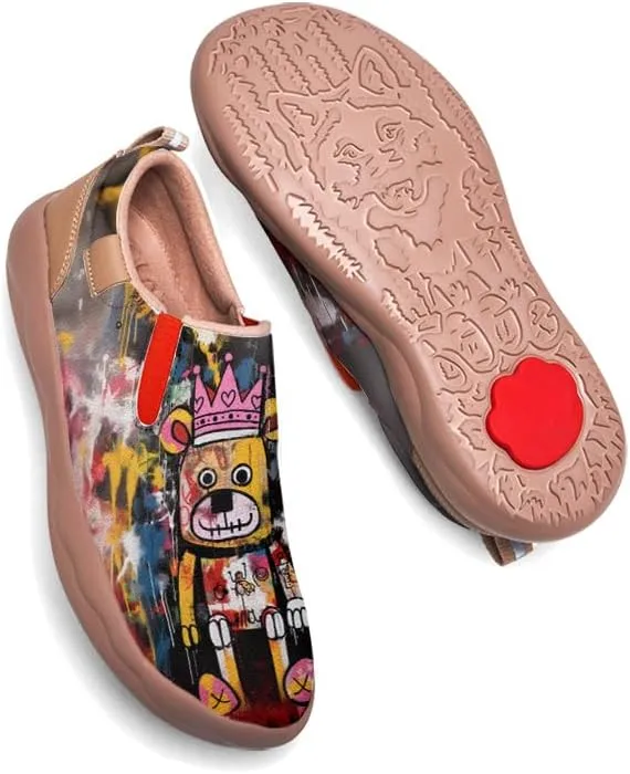 Onehorse Women's Painted Travel Shoes Comfortable Slip-Ons Casual Loafers Graffiti Fashion Sneaker